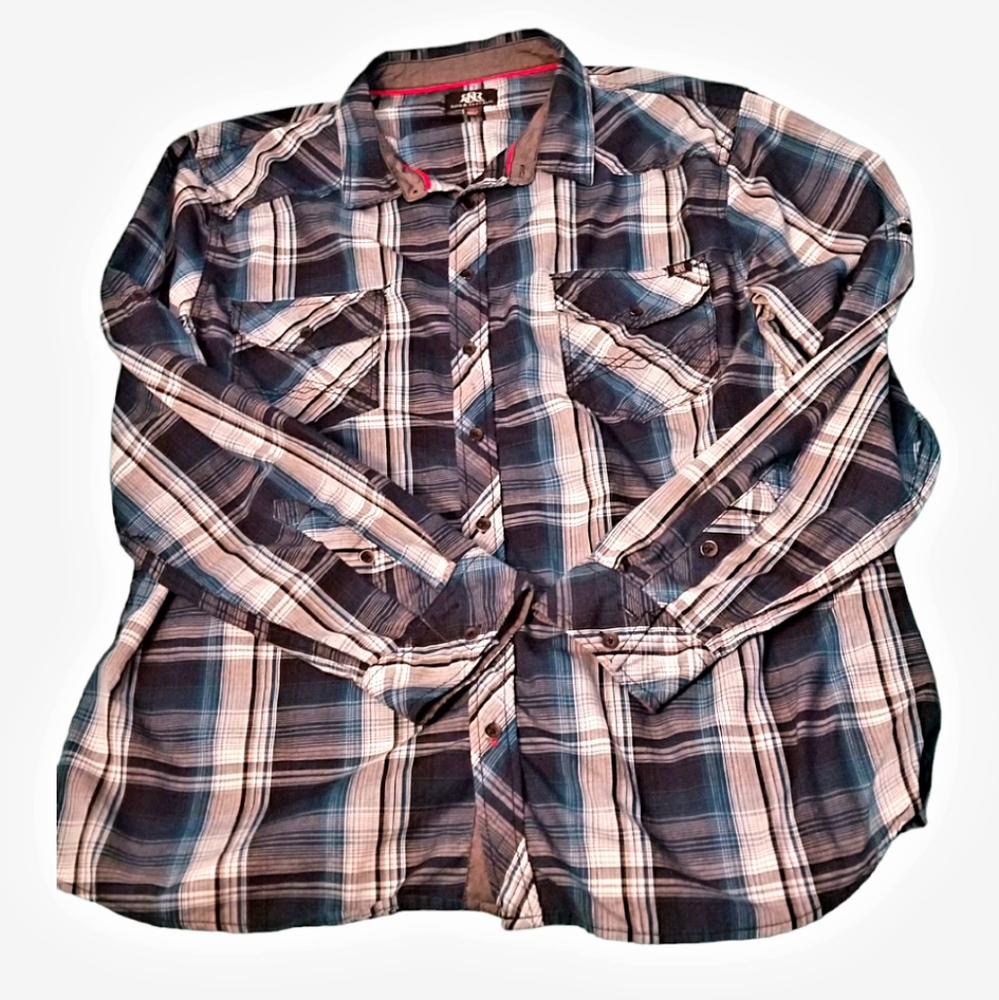Rock and Republic Plaid Button up Shirt
